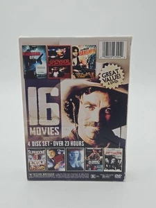 Sealed! 16 Movie Box Set: 8 Action Movies & 8 Westerns (4 DVDs, Over 23 Hours) - Picture 1 of 4