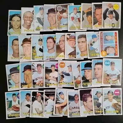 Lote de tarjetas de béisbol 1969 Topps - 36 diferentes - con Dave Duncan y Joe Sparma Foto 1 de 4