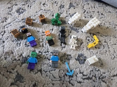 LOTE - Lego Minecraft Minifiguras, Animales, Osos, Esqueletos, Accesorios Creeper Foto 1 de 3