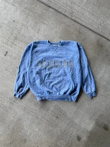 Vintage Stone Aged Rockwear Sweatshirt Mens XL Blue Native Tribal Sweater 90s - Picture 1 of 9