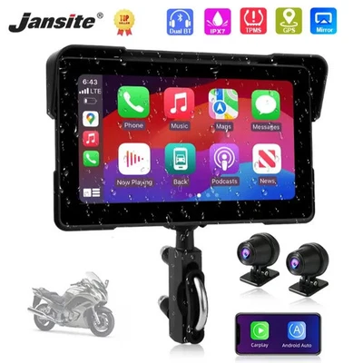7 inch 2K HD Motorcycle DVR Navigation GPS Wireless Screen Portable Moto Monitor - Image 1 of 4
