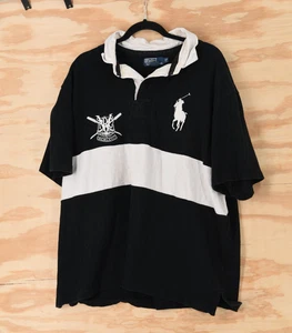 Polo Ralph Lauren Crest Big Pony Poloshirt Herren 2XB - Schwarz/Weiß - Bild 1 von 12