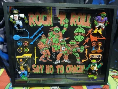 TMNT 1991 Heavy Metal Rock N Rollin' Roll REGALO DE NAVIDAD D.A.R.E.  Juguetes vintage Foto 1 de 4