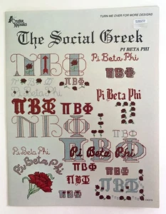 Creative Keepsakes The Social Greek PI BETA PHI Counted Cross Stitch Leaflet - Picture 1 of 2