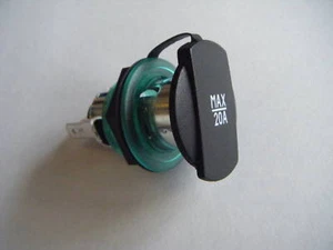 Cigarette Lighter Size Power Socket With Cover 20A - Picture 1 of 1