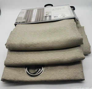 Hamilton by Kohl Fensterpaneele 54"x84" strukturiert einfarbig hellbraun/taupe mit Creme Set 2 - Bild 1 von 4