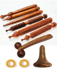 Wooden Acupressure Massager Sticks for Acupressure Points ( Pack of 8 ) - Picture 1 of 6