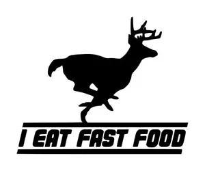 Decalcomania Fast Food Caccia I Mangio #1 4"x5" colore a scelta - Foto 1 di 2