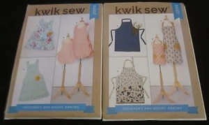 2 NEW KWIK SEW CHILDREN'S & MISSES APRON SEWING PATTERNS K4336/K4337 - Picture 1 of 3