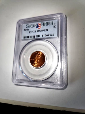 2006 P Lincoln Cent 1c PCGS MS69RD Satin Finish - Image 1 of 4