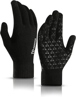Guantes de Invierno para Hombres Mujeres - Pantalla Táctil Mejorada Clima Frío Térmico Cálido Kn Foto 1 de 4