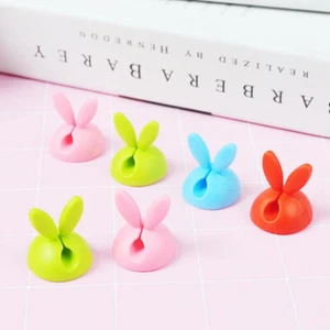8pcs Rabbit Ears Shape Cable Clips Self Adhesive Cord Organizer Wire Holders - Photo 1/12