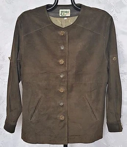 VINTAGE DISTLER OKTOBERFEST DIRNDL TYROL LEATHER WOMEN'S JACKET-SIZE:US18/EU46 - Picture 1 of 7