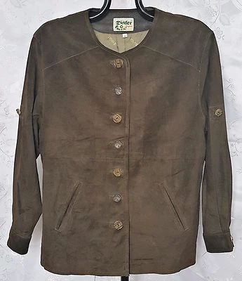 CHAQUETA MUJER VINTAGE DISTLER OKTOBERFEST DIRNDL TIROL CUERO-TALLA: US18/EU46 Foto 1 de 4