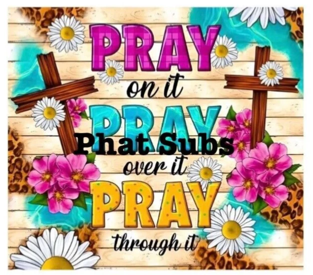 Vaso de sublimación envoltura 20 oz reza por él listo para presionar transferencia de calor Foto 1 de 1