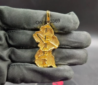 Colgante regalo viernes negro para hombre personalizado tu nombre en mapa metal macizo plata 925 Foto 1 de 4