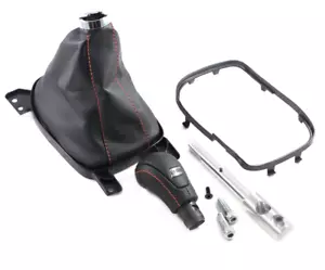 97-02 F-Body 5/6 Speed Black Leather Shifter Boot & Knob Conversion Kit, Orange - Picture 1 of 2