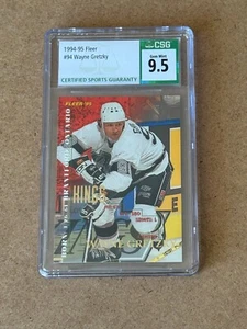 1994 1995 Fleer #94 NHL Hockey WAYNE GRETZKY Hall of Fame CSC 9.5 CGC Kings Card - Picture 1 of 2