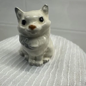 Hagen Renaker miniatura gatto persiano bianco ceramica statuina mini casa delle bambole LEGGI - Foto 1 di 13