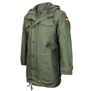 Olive German Army Parka with Liner - Winter Coat Fleece Lined Hood Repro New - Picture 1 of 3