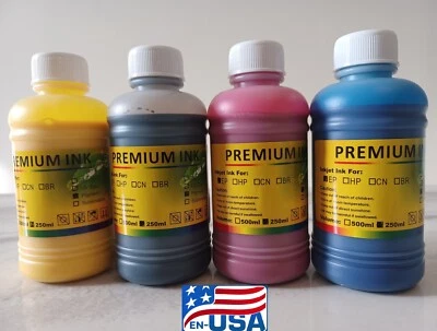 4 x 250ml Pigment refill ink for Epson 252 WorkForce WF-3620 WF-3640 WF-7110  - Image 1 of 2