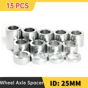 13X Wheel Axle Spacers Kit ID 25mm OD 1 1/2" for Harley FLSTC FXDB FLSTF 08-21 - Picture 1 of 5