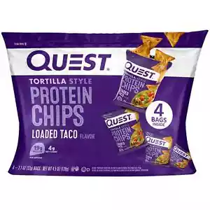 Quest Nutrition, Tortilla Style Protein Chips, Low Carb, High Protein, Loaded Ta - Picture 1 of 3