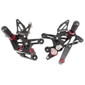 Juego de estriberas moleteadas negras reposapiés para Kawasaki Ninja ZX10R 2016 - Imagen 1 de 8