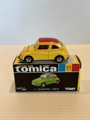 TOMICA 21 SUBARU 360  1/50 SCALE MADE IN JAPAN. - Image 1 of 2