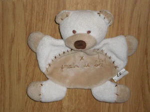 doudou Peluche OURS BER BR ORSO GRAIN DE BLE NICOTOY PLAT beige MARRON  - Picture 1 of 1