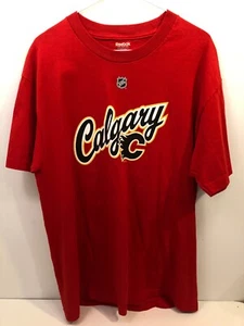Sean Monahan Flames T-shirt - size large - rare logo/number design - Picture 1 of 2