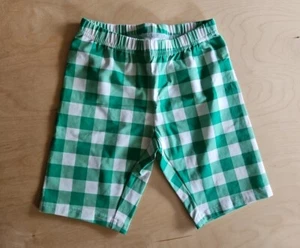 NWOT HANNA ANDERSSON BIKE SHORTS MINTY GREEN GINGHAM SIZE 130 8 - Picture 1 of 5