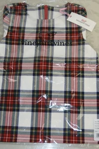 NEW Vineyard Vines Girls Ruffle Christmas Dress  Marshmallow Red White S M XL - Picture 1 of 12