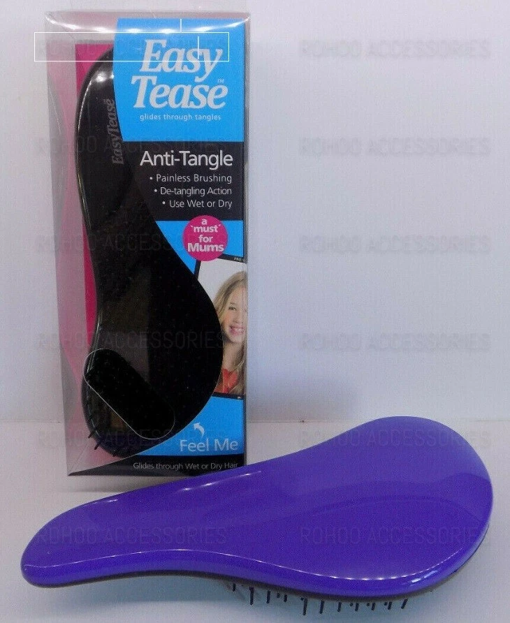 Genuine  PURPLE Easy Tease Anti Tangler Hair Brush for Painless Brushing - Image 1 of 1