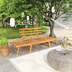 NNEVL Garden Bench 2-in-1 190 cm Solid Acacia Wood - Picture 1 of 5