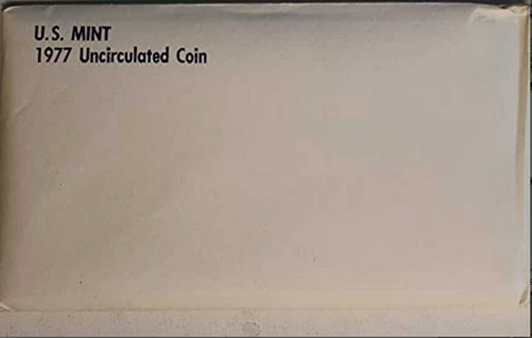 1977 United States Mint Uncirculated Coin set 13 coins Cover