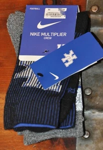 Kentucky Wildcats Nike Multiplier crew socks UNISEX MEDIUM NEW w Tags 2 pairs - Picture 1 of 2