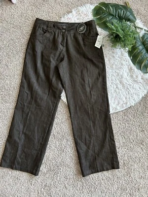 Cato NWT Petites Brown Stretch Shape Enhancing Classic Pants Sz 12 P $22 - Image 1 of 4