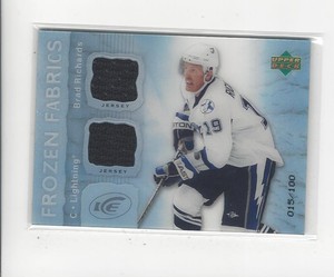 2007-08 Upper Deck Ice Frozen Fabrics Brad Richards JERSEY Lightning /100