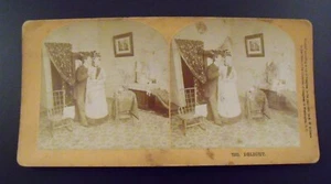 Antike viktorianische Stereo Ansicht Stereoview Karte Freude fotografische Pose  - Bild 1 von 4