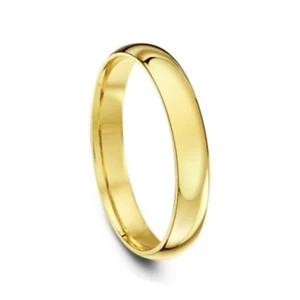Ehering 3 mm 18 kt Gelbgold plattiert Sterlingsilber Hofform - Bild 1 von 1