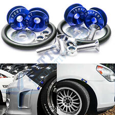 JDM Quick Release Fasteners For Car Bumpers Trunk Fender Hatch Lids Chrome Blue