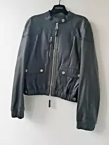 Near new Karen Millen leather Biker Jacket US4 EU36 RRP$899 - Picture 1 of 12