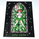 Sailor Jupiter Postcard Postmark Moon Stained glass style Makoto TAIWAN POP SHOP