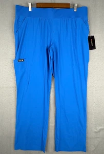 Koi Basics Scrub Pants Womens XL Petite 38x29 Blue Stretch Nurse Vet Tech A1 - Picture 1 of 10