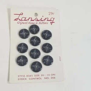 Vintage Lansing Two Hole Button New Old Stock Plus Cross Engraved - Picture 1 of 5