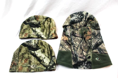 Lot of 3 Beanies & Balaclava Masks Hood Mossy Oak Hunting Calls Gear Duck Elk - Image 1 of 3