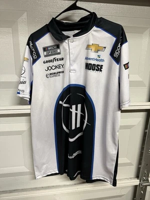 Camisa Polo Trackhouse Racing Para Hombres XL Blanca y Negra Chevy NASCAR Crew Foto 1 de 2
