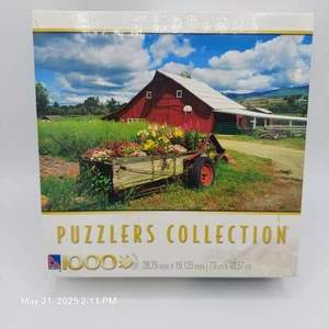 Puzzlers Collection 1000 Pc Puzzle "Red Barn Oregon" 2011 Sure-Lox, NEW & SEALED - Picture 1 of 7