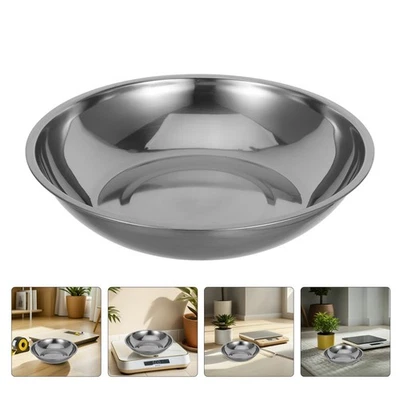  3 Pcs Palette Balance Plateau De En Acier Inoxydable Pesée Précis Des Aliments - Image 1 of 4